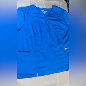 Grey's Anatomy 5XL Royal Blue Scrub Top #2021